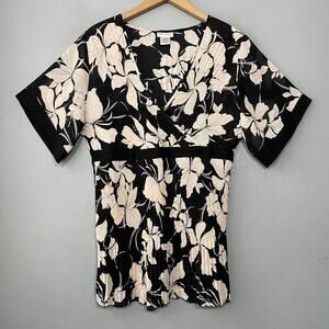 Nicola Babydoll Pleat Top Size Medium Sheer Asian Floral Popover Fairy Y2K Boho